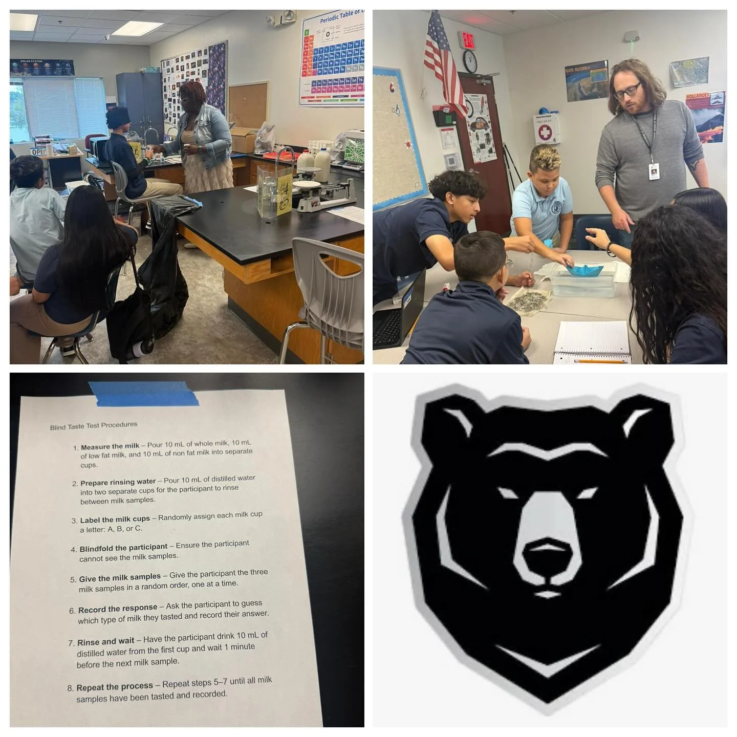 Science fun at Global!
In Mr. Stokes’ 7th grade science class, students explored what it means to use empirical evidence. Over in Ms. Adams’ 8th grade class, students put their taste buds to the test with a blind milk taste test experime