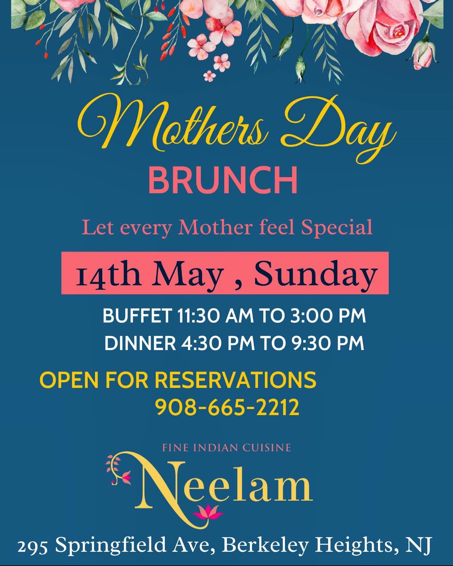 Mother&rsquo;s Day celebration with Special Lunch Buffet and Dinner at Neelam Fine Indian Cuisine&hellip;..#neelamindiancuisine #mothersday #buffet #indianbuffet #dinner #celebrate #berkeleyheightsnj #eats #njeats