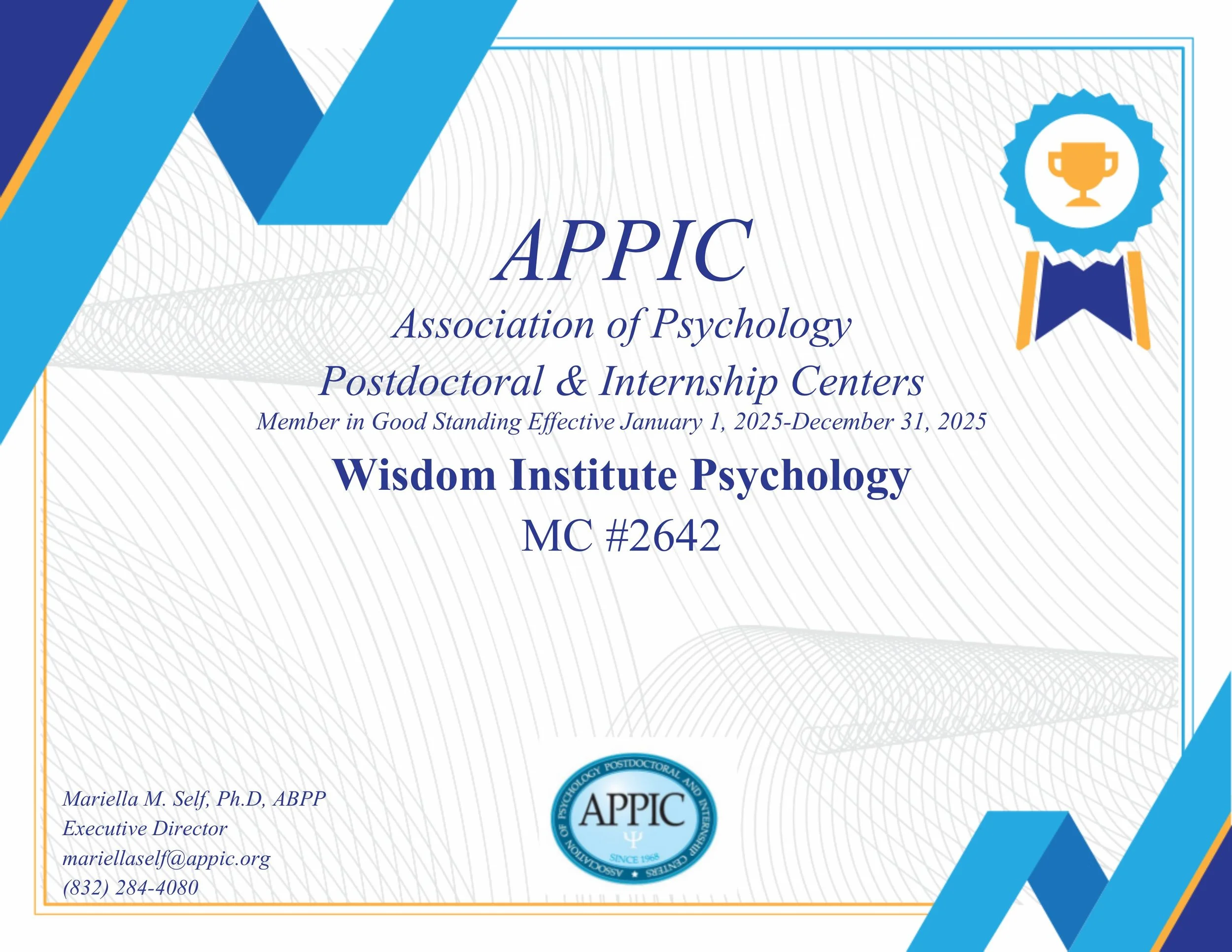 Internship, Associateship, Practicum — Wisdom Institute