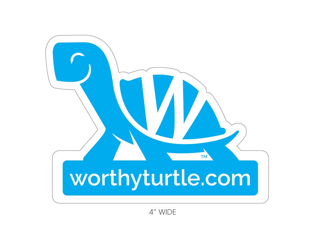 Worthy Turtle Vehicle Sticker