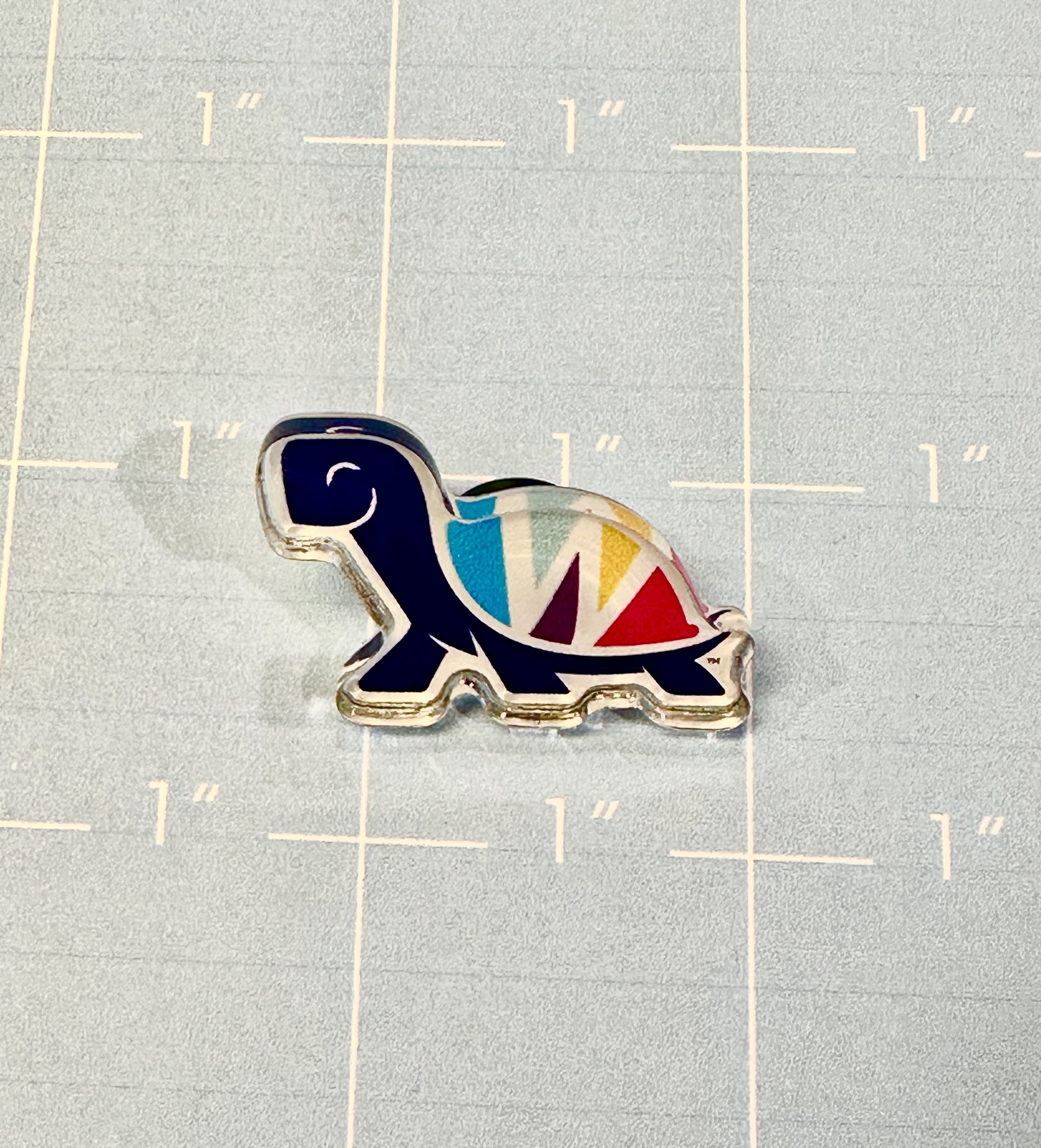 Perfect Worthy Turtle Acrylic Pin