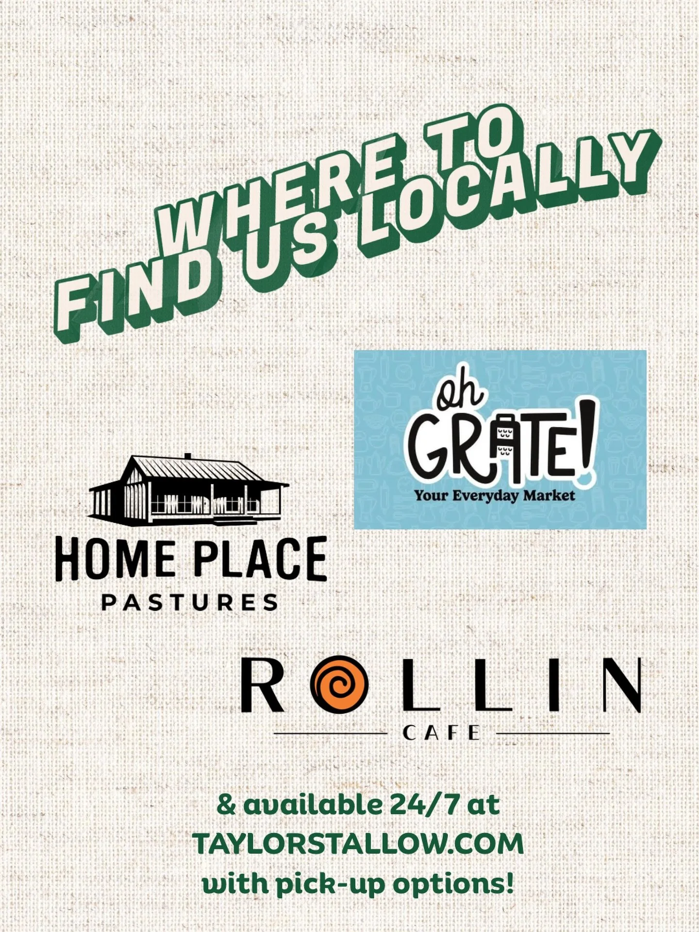 Support local!! Find us at these local favorites of ours!