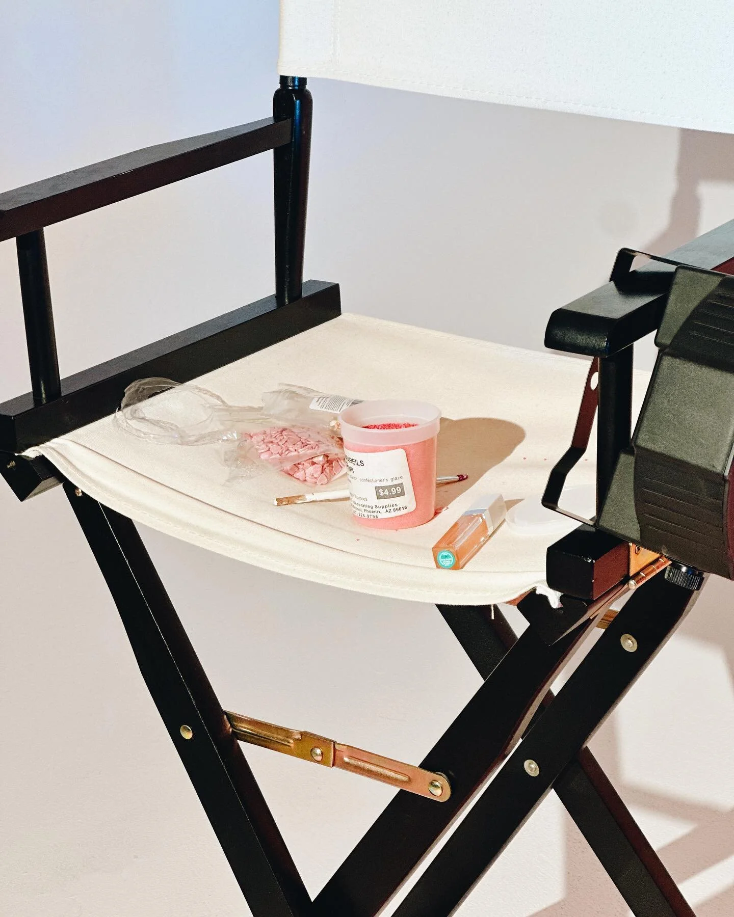 When the director&rsquo;s chair on set is filled with sprinkles you know something fun is coming. Always the best time with @fullyalivephotography ❤️🥰 so excited for the June issue to drop!