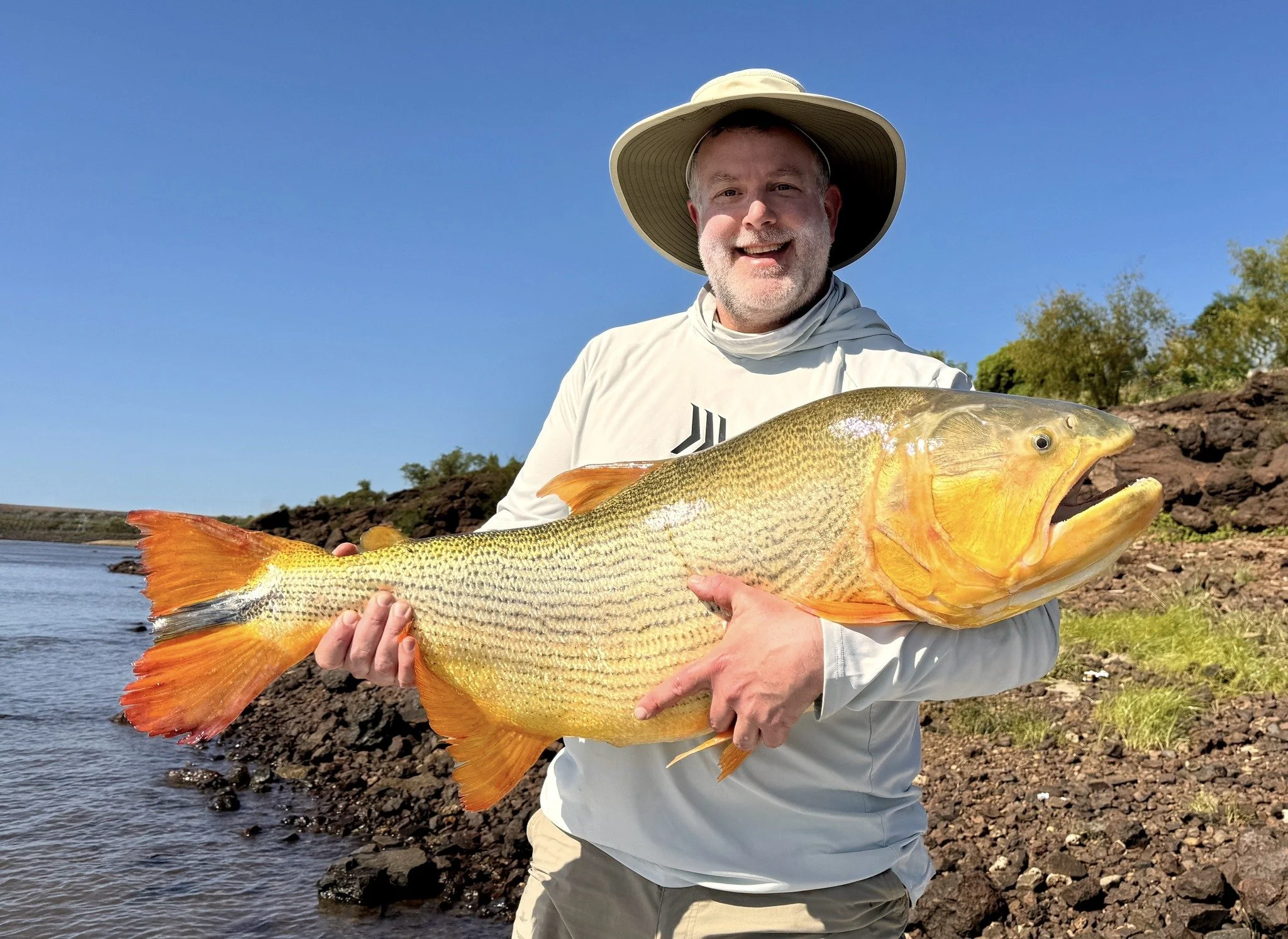 Jason's world record Golden Dorado caught in the Uruguay River!