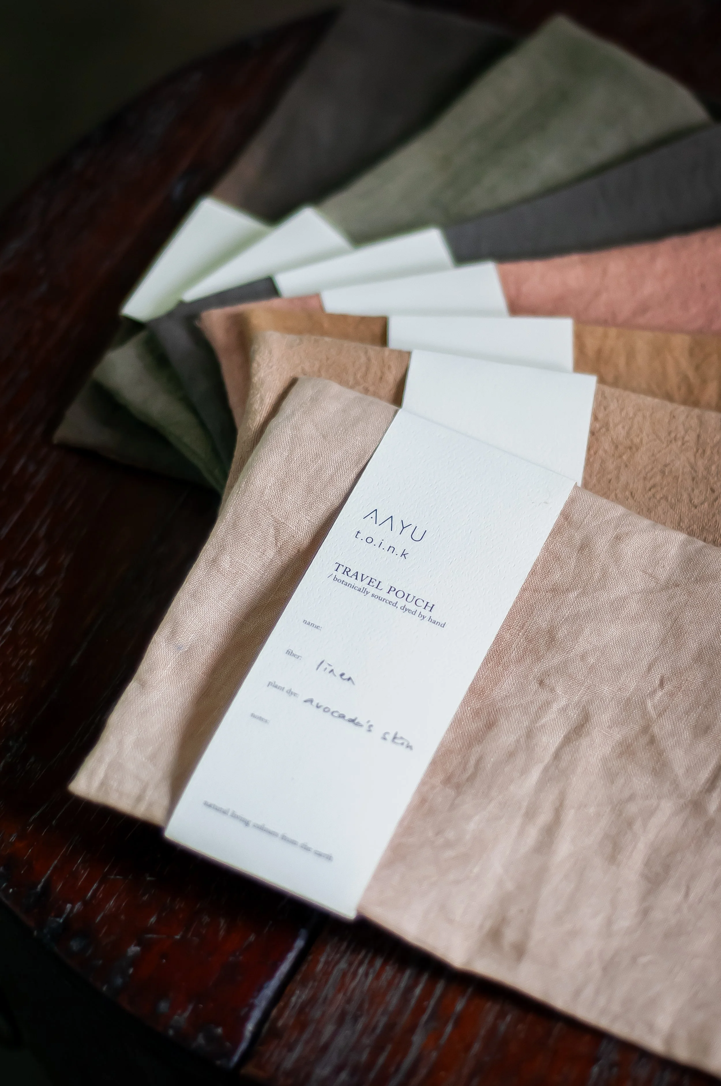 Aayu & T.o.i.n.k : Natural hand-dyed Travel Pouch