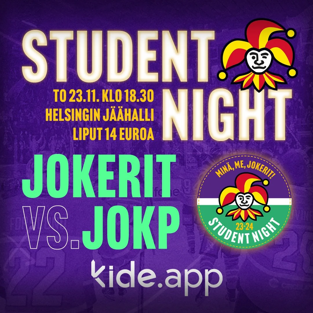 Opiskelijoiden ilta torstaina - vielä ehdit hankkia liput matsiin