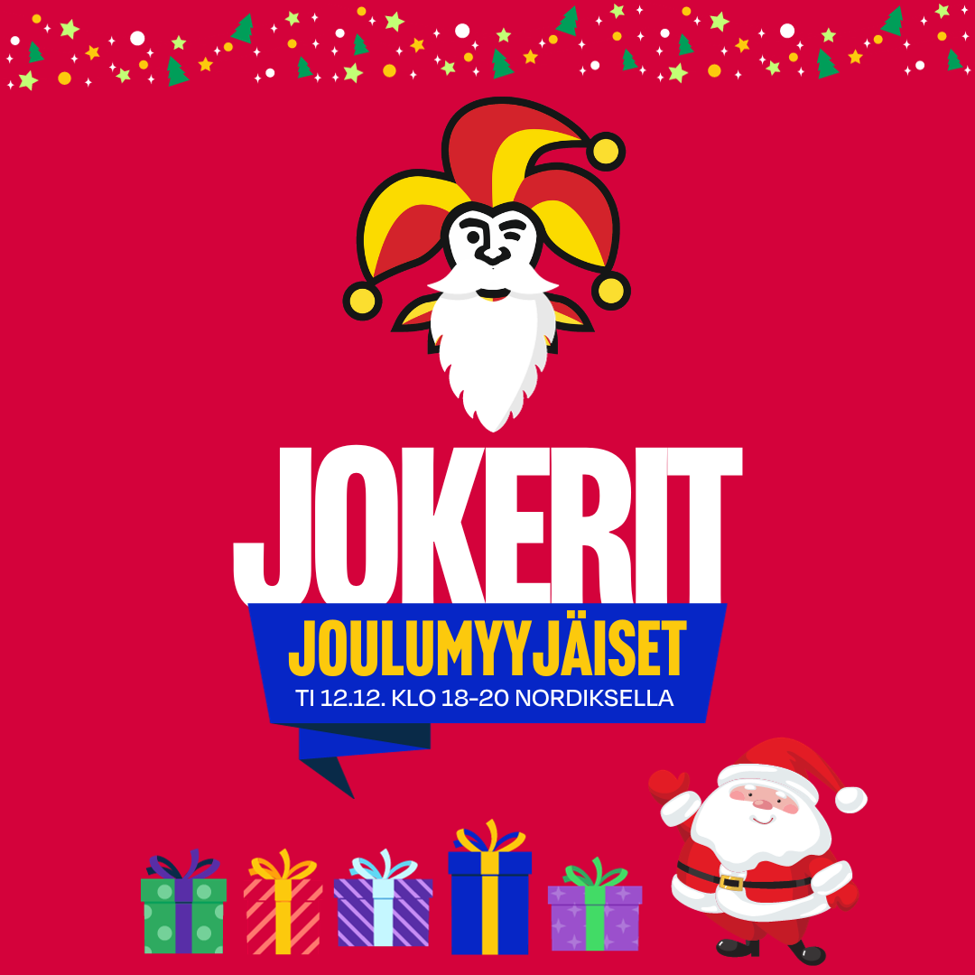 Jokereiden joulumyyjäiset tiistaina 12.12. Nordiksella