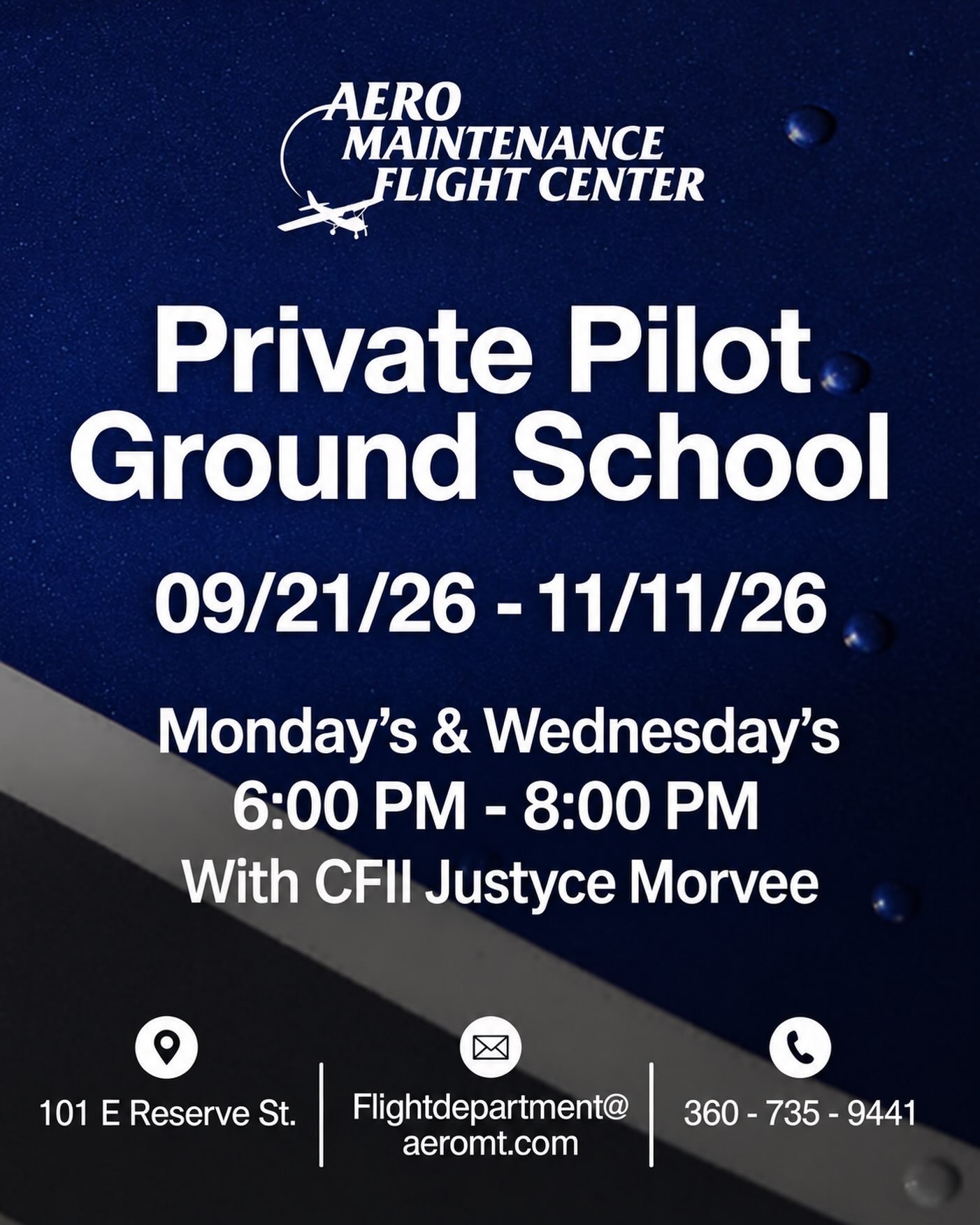 Join us for our next Private Pilot Ground School!
