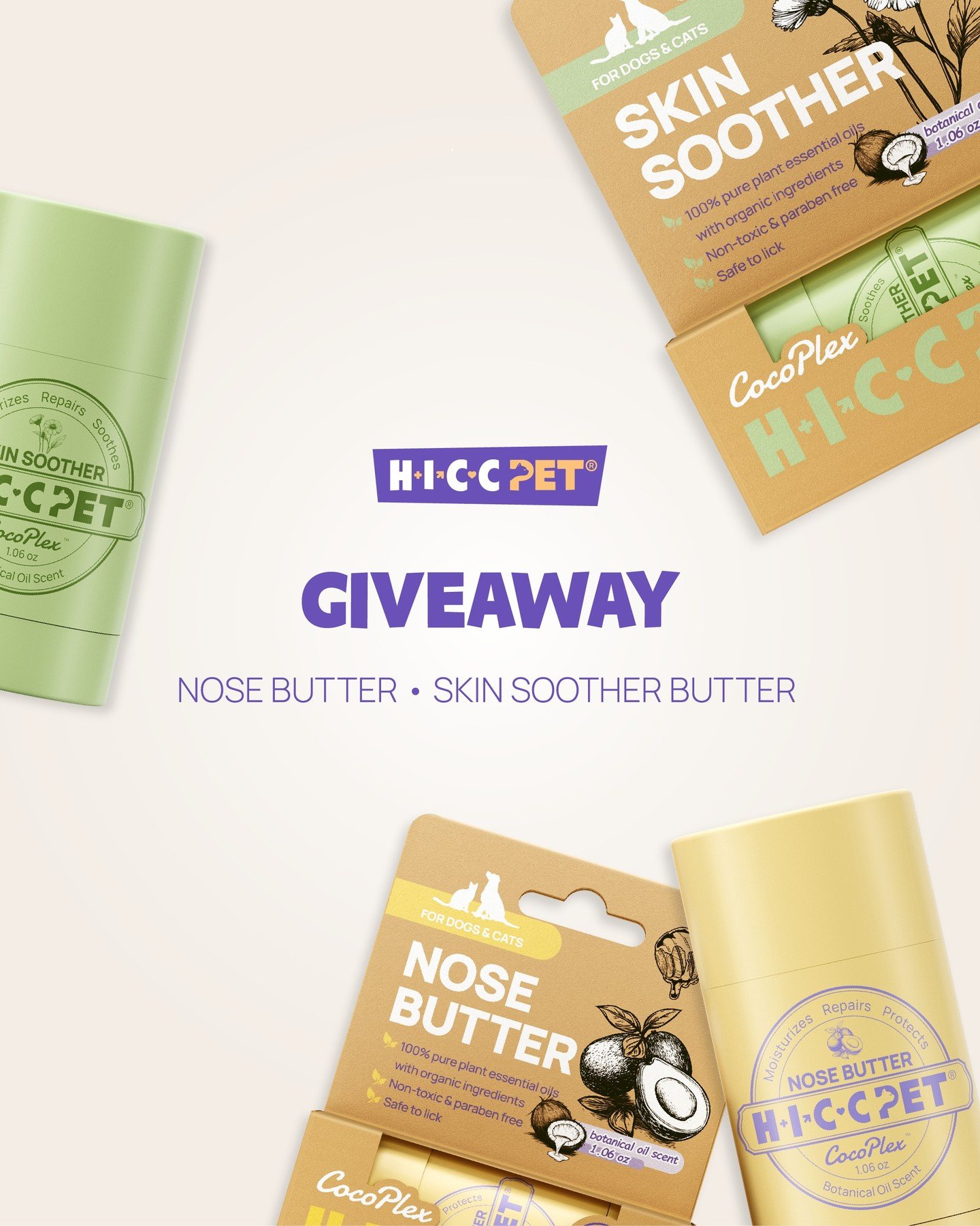 🎉 GIVEAWAY TIME! 🎉

We&rsquo;re teaming up with @hiccpetsingapore to celebrate the launch of their brand new Nose Butter &amp; Skin Soother &mdash; and 2 lucky pets (and their humans) are in for a treat! 💜

Here&rsquo;s what you will win:
 🐾 1 x 
