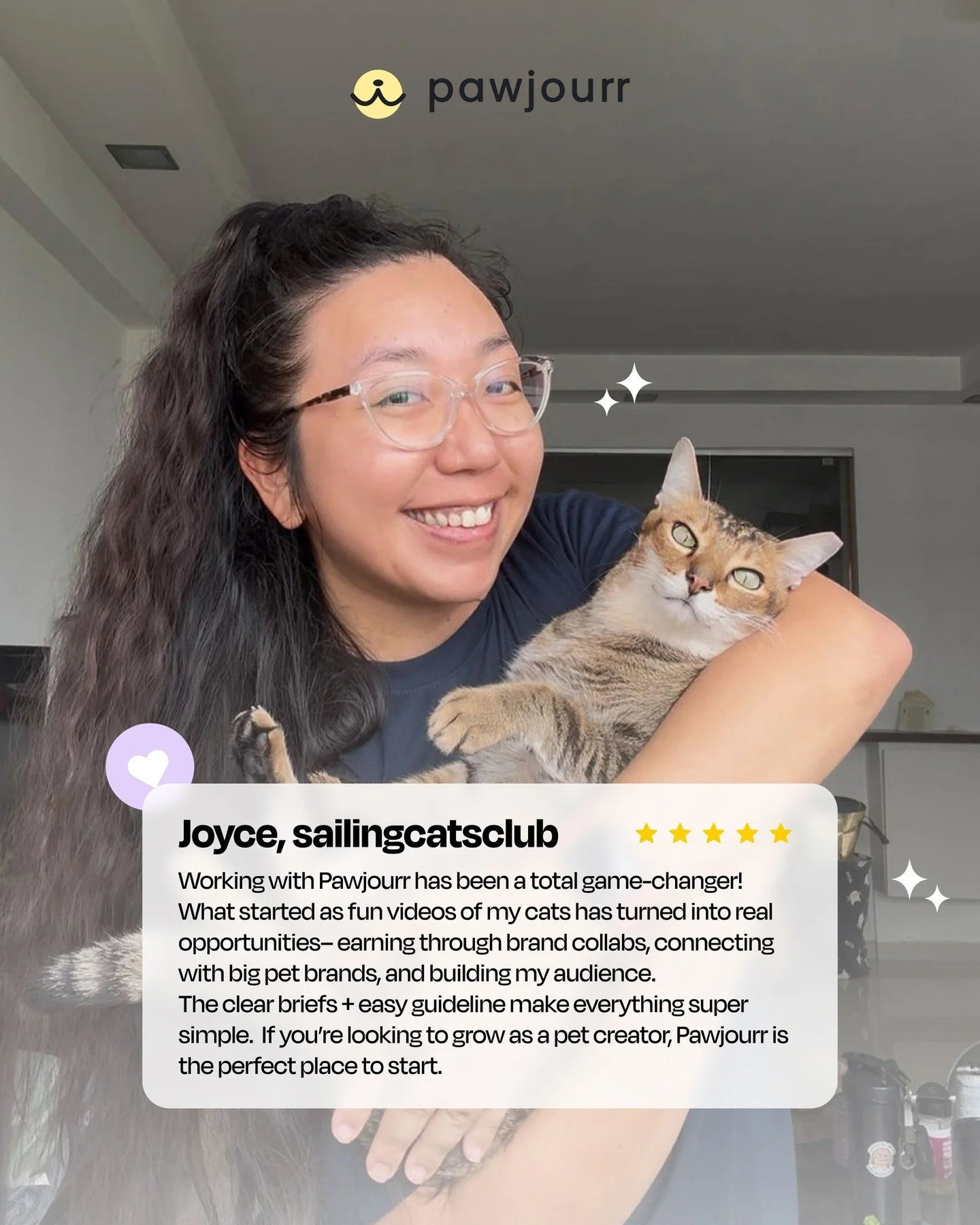 Every creator starts somewhere, why not here? 

For @sailingcatsclub, Pawjourr has been the bridge to paid campaigns, more reach, and the creator community she always wanted 🐱 

🚀 Stop waiting, start collabing. Sign up for free via the link in bio!