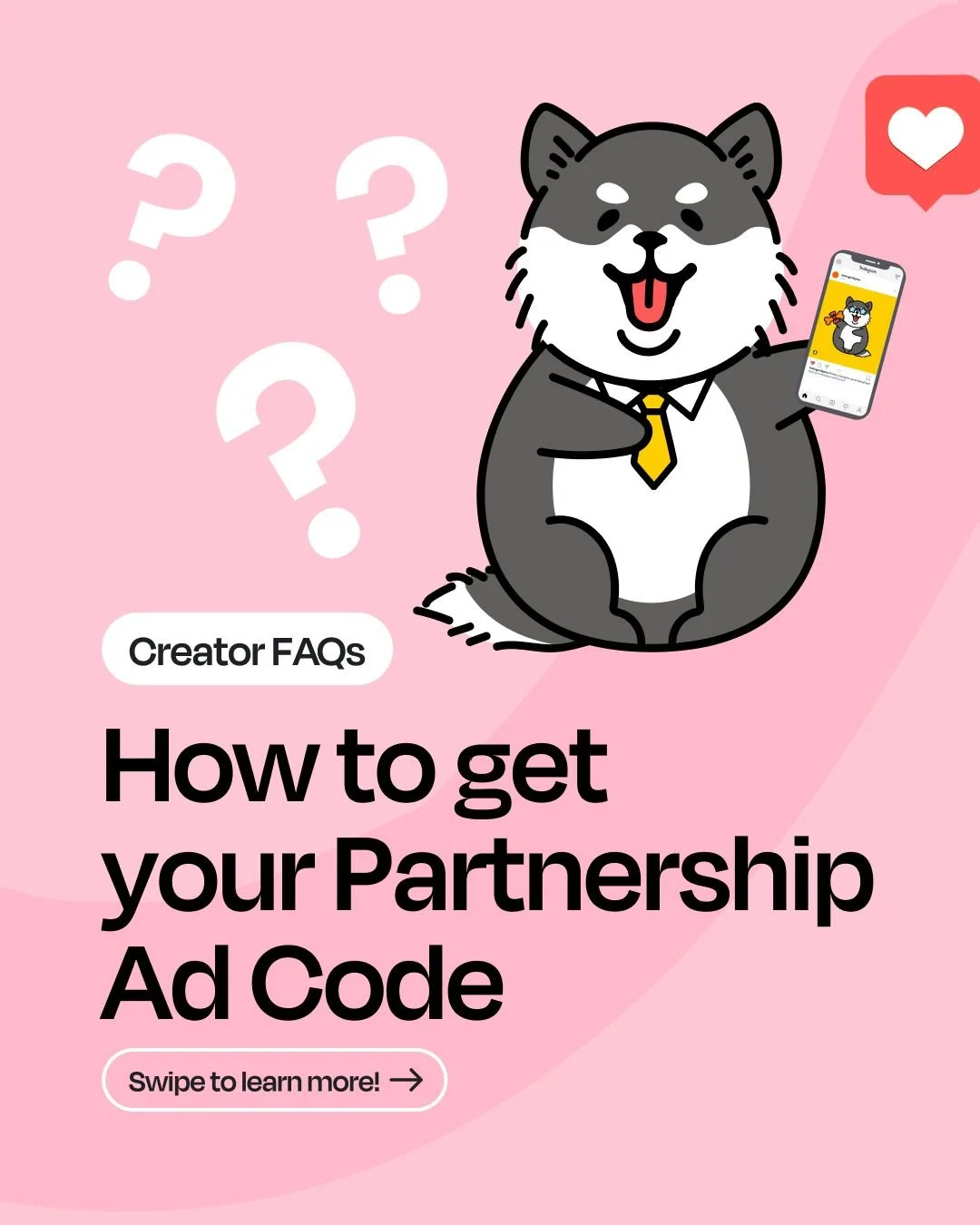 Hey creator fam, unsure how to share your partnership ad codes? We got you.

These codes make it easy for brands you collab with to boost your sponsored content 🚀 

🧷 Save this post so you don't forget the next time they ask for it! 

#Pawjourr #Th