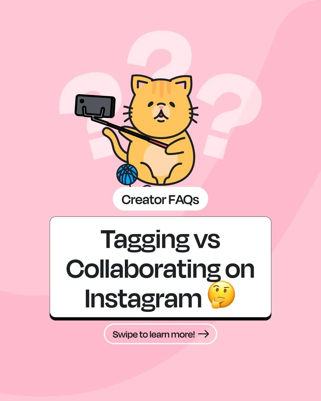 🤔 Tag or Collaborate &mdash; what&rsquo;s the difference?

 Creators often get confused, so here&rsquo;s a quick guide:
 🏷️ Tag = mention only, stays on your page
 🤝 Collaborating = shared post, shows on both profiles

👉 Save this post for later 