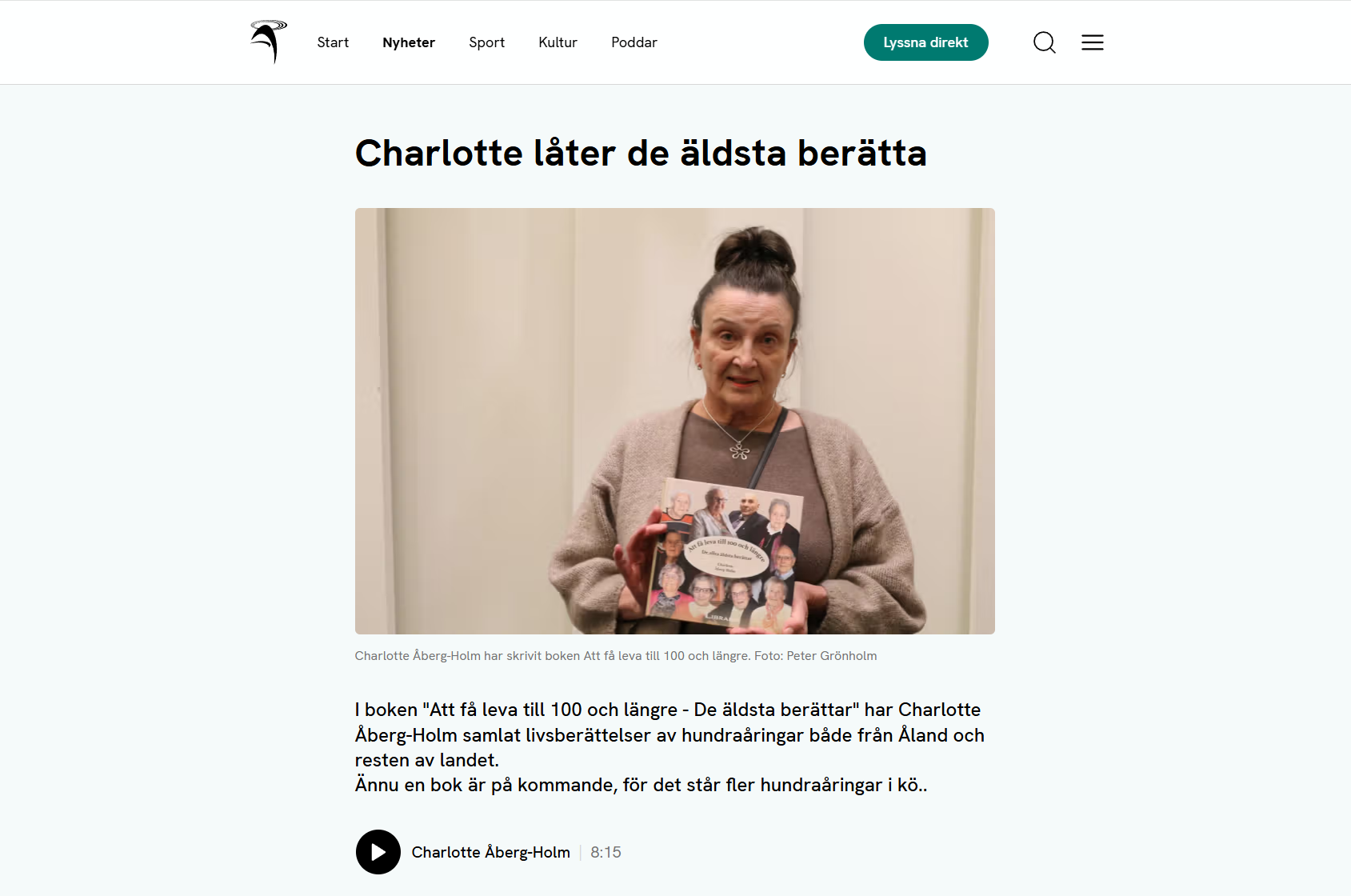 Att få leva till 100 och längre (Ålands radio 1/2026)