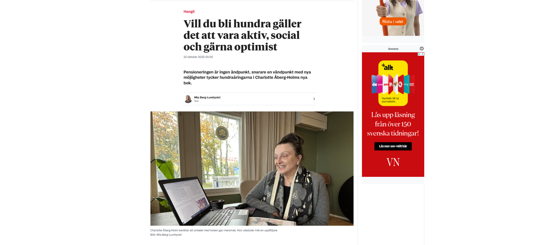 Att få leva till 100 och längre (Västra Nyland 10/2025)