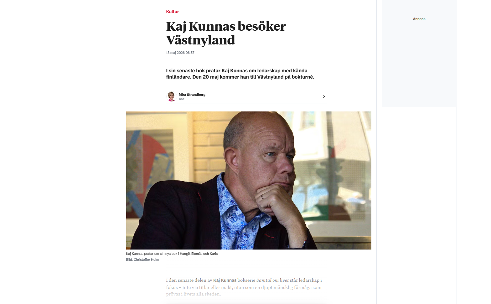 Samtal om livet II - Västra Nyland 5/2026