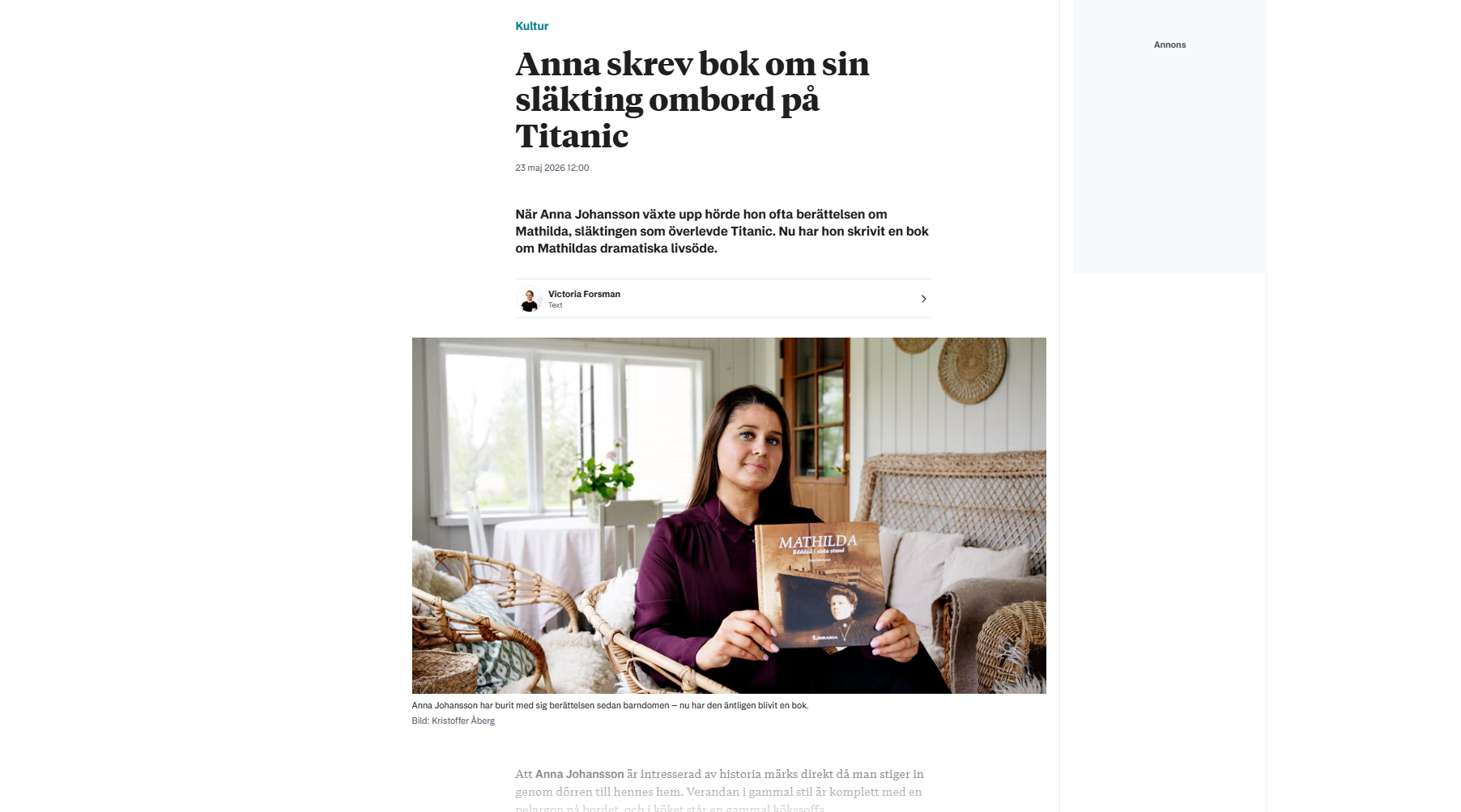 Mathilda: Räddad i sista stund - Borgåbladet 5/2026