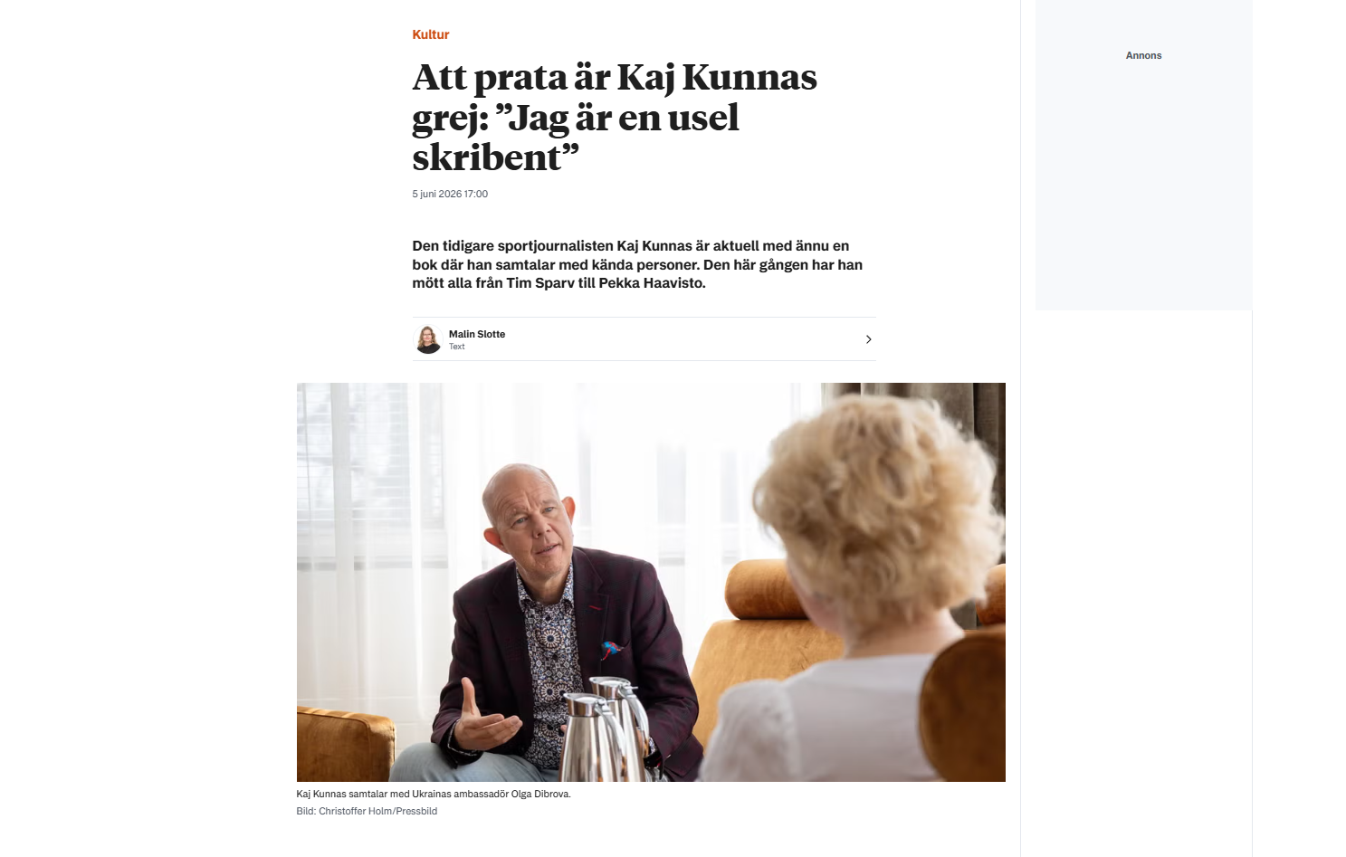 Samtal om livet II - Hufvudstadsbladet 6/2026
