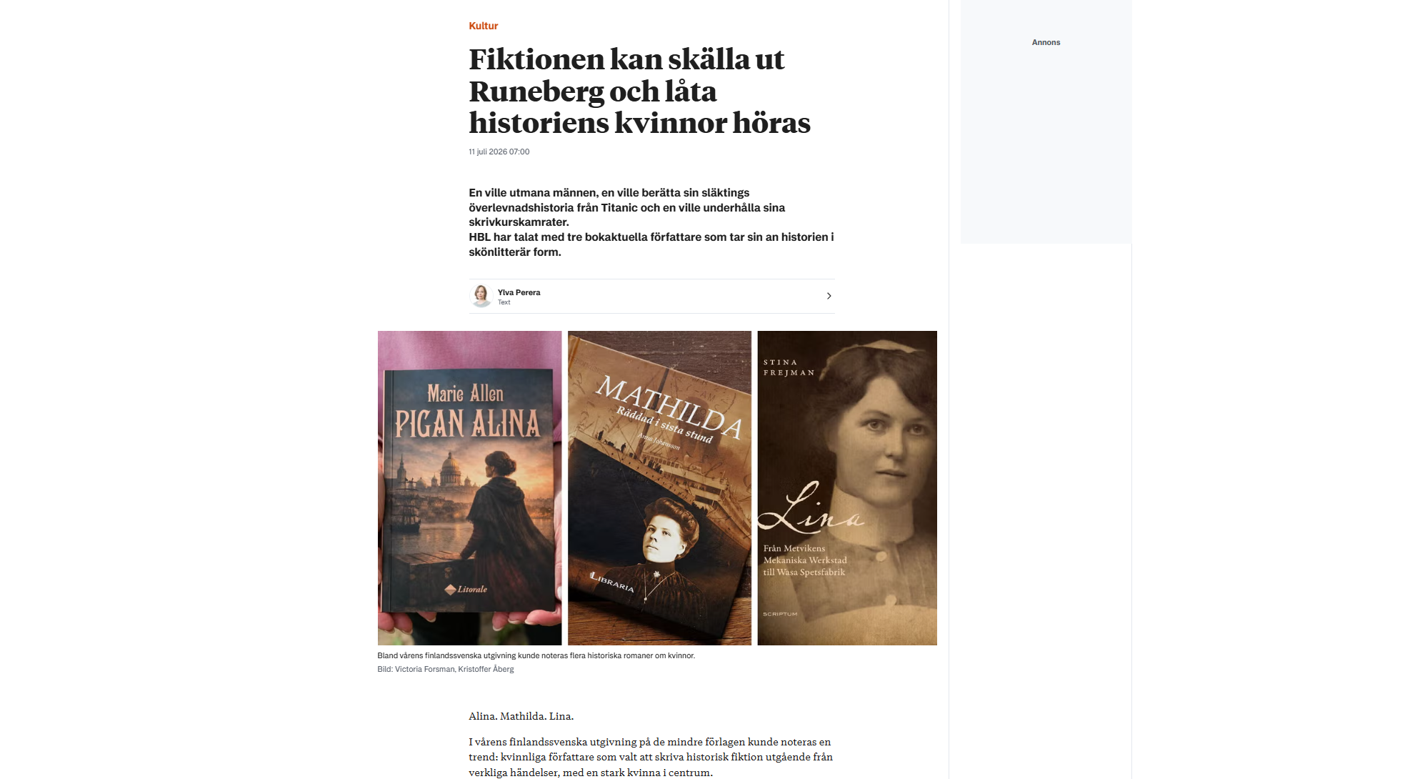 Mathilda: Räddad i sista stund - Hufvudstadsbladet 7/2026