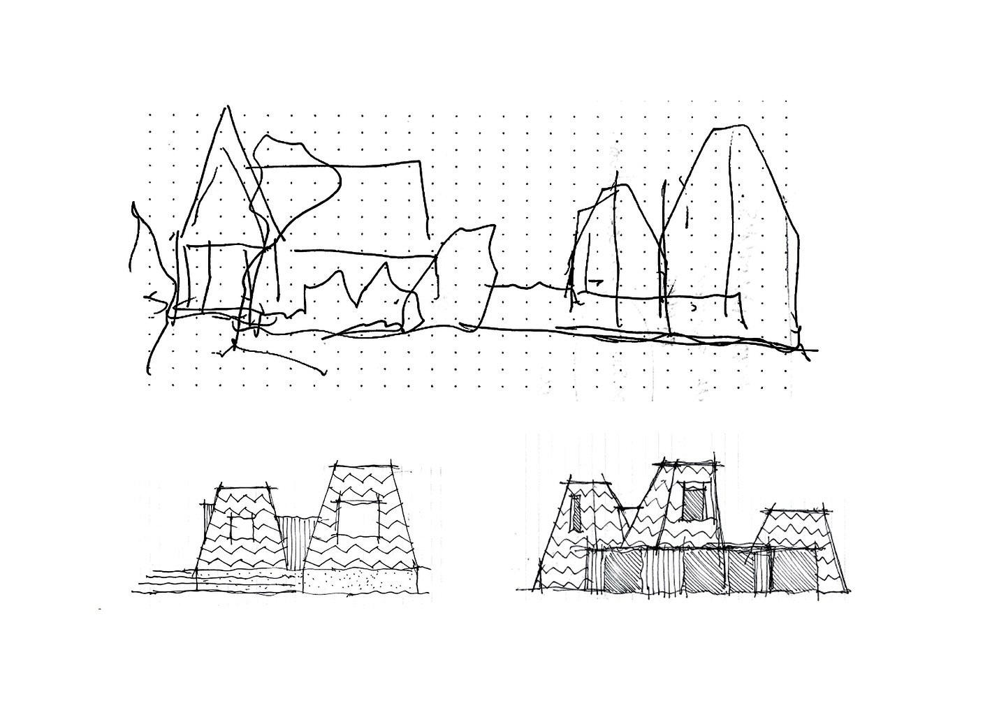 The first sketch ideas for a new Passive House project in East Suffolk, which is being worked up for planning after some encouraging pre-planning advice.
Pre-planning advice or more commonly known as 'Pre-apps' provide both architect and client wit