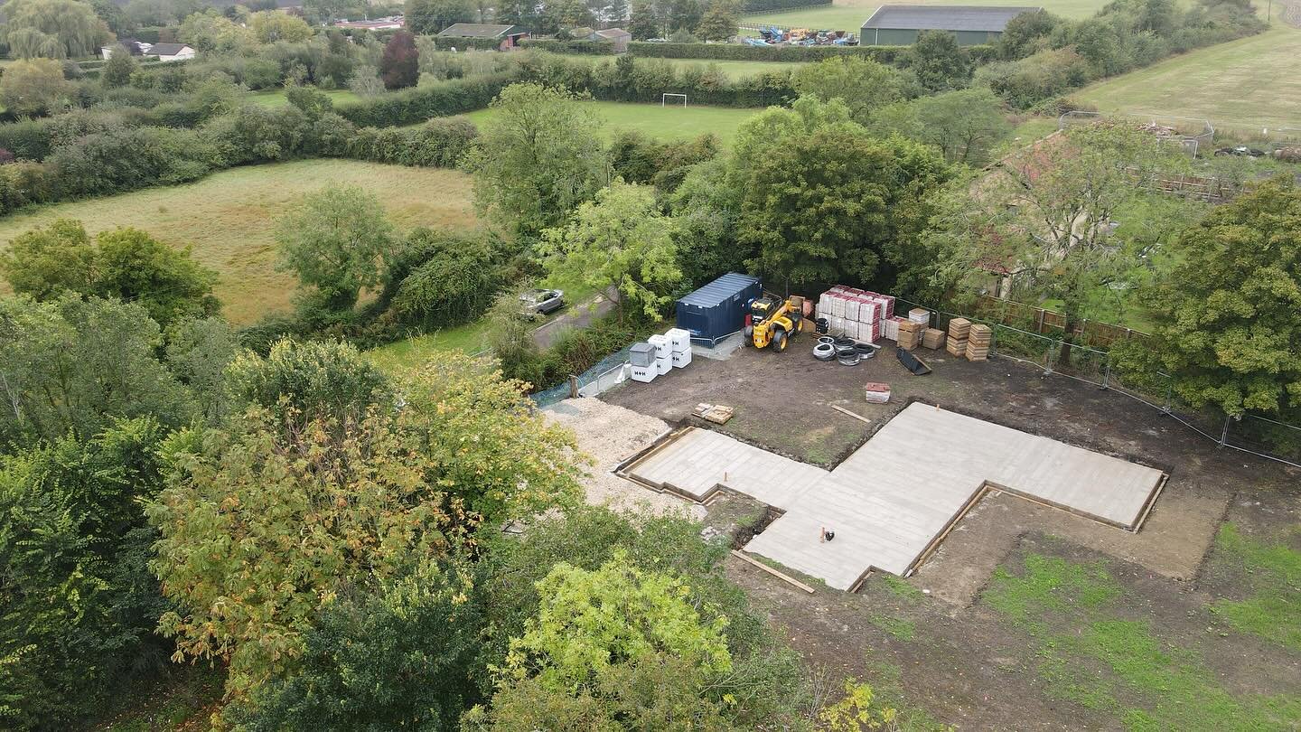 Some good beam and block floor action going down at our Aldreth project at the moment. @salmonsbrothers
the main contractor cracking on well, ready for @futurebuildbrickwork to build up the block and brick plinths, ready to take the naturally inusla