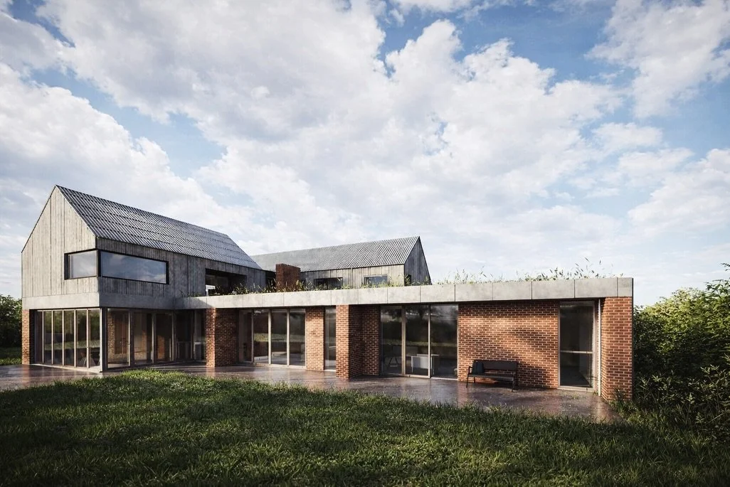 Welcome to Partridge Covey - A contemporary family Farmhouse for the Partridge family at Cockfield Hall Farm in Suffolk. The design takes strong reference from the farmyard vernacular in both its form and materiality. 

Today was a huge milestone, wi