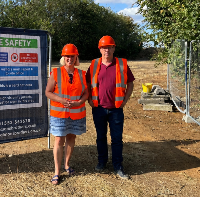 Clients Emma and Simon Page at their Hereward House (Passive House) project
