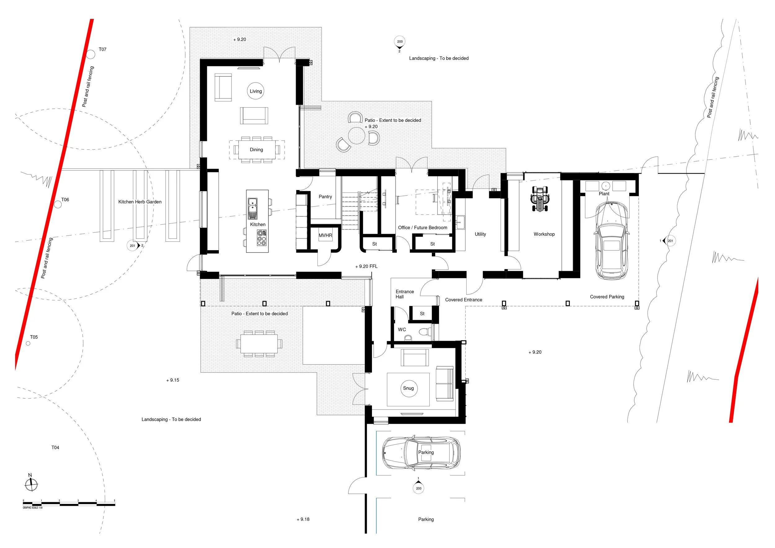 Hereward House – Ground floor plan of Passive House in Aldreth, Ely, Cambridgeshire