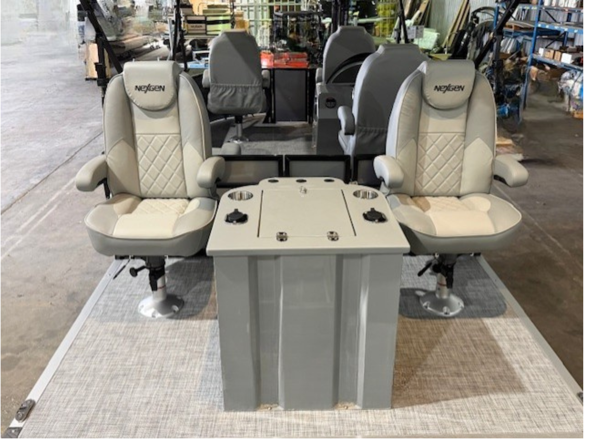 Rear VIew Nexgen Fishing Pontoon Boat