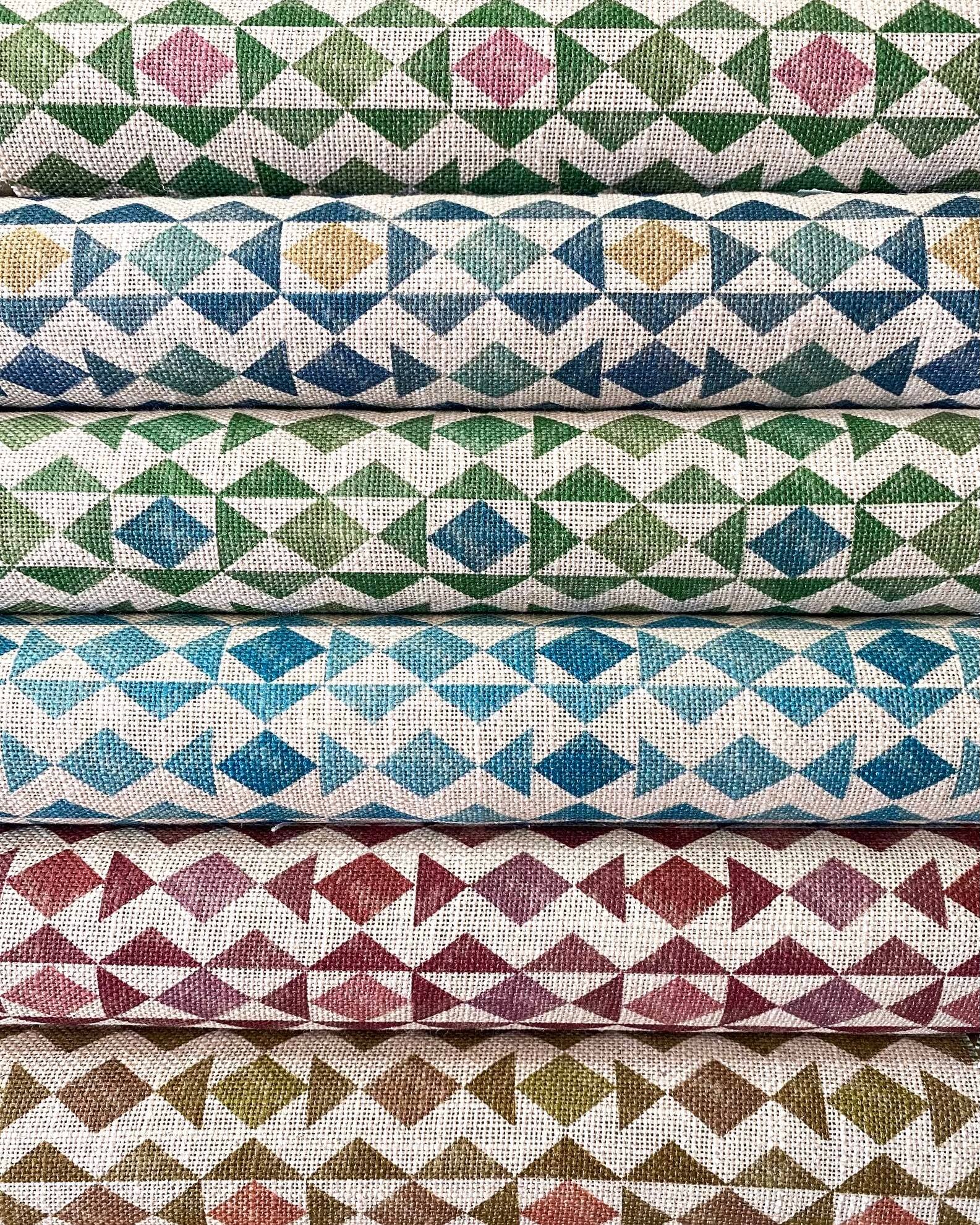 Heidi is the newest edition to our fabric range. 
This geometric print is in a small scale which makes its so versatile to use in most spaces. 
I have it pinned on the moodpboard for my bedroom at the moment and I can't wait to use it. 
Heidi comes i