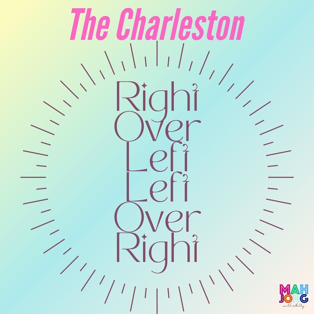 ✨Charleston Details✨
Pass 3 tiles at a time in the directions listed above. The first 3 passes (Right Over Left) are required. The second 3 passes (Left Over Right) are optional. 💕 Purpose: feel confident about a section and perhaps a line. 

Leave 