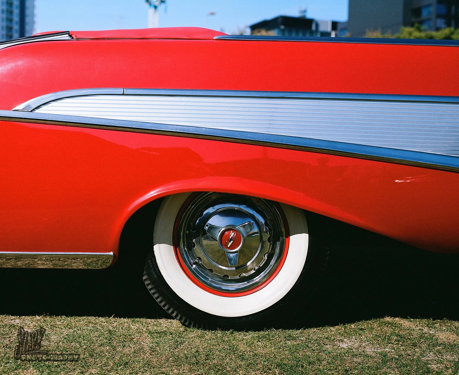 Chevrolet 1957 Bel Air Rear Side with White wall