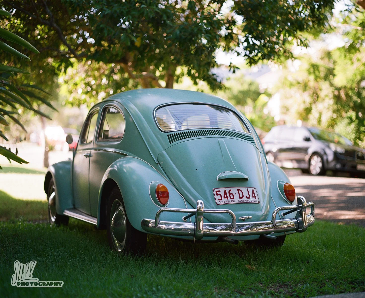 Tiffany Green Volkswagen Beetle Read End