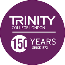 Trinity College London logo celebrating 150 years since 1872
