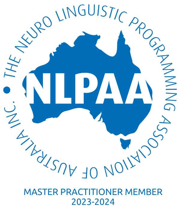 Logo for the Neuro-Linguistic Programming Association of Australia (NLPA) featuring a blue outline of Australia with the organization's acronym in the center and the years 2023-2024 at the bottom.
