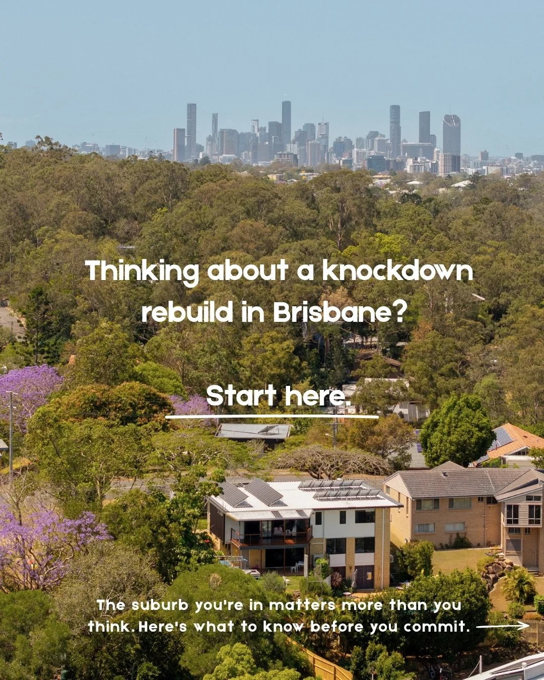 Your suburb could change everything. 🏡⁠
⁠
Before you fall in love with a knockdown rebuild &mdash; here's what we check for every Brisbane client.⁠
⁠
Character overlays. Flood mapping. Lot size. Zoning.⁠
⁠
Get these right and you're on your way. Get