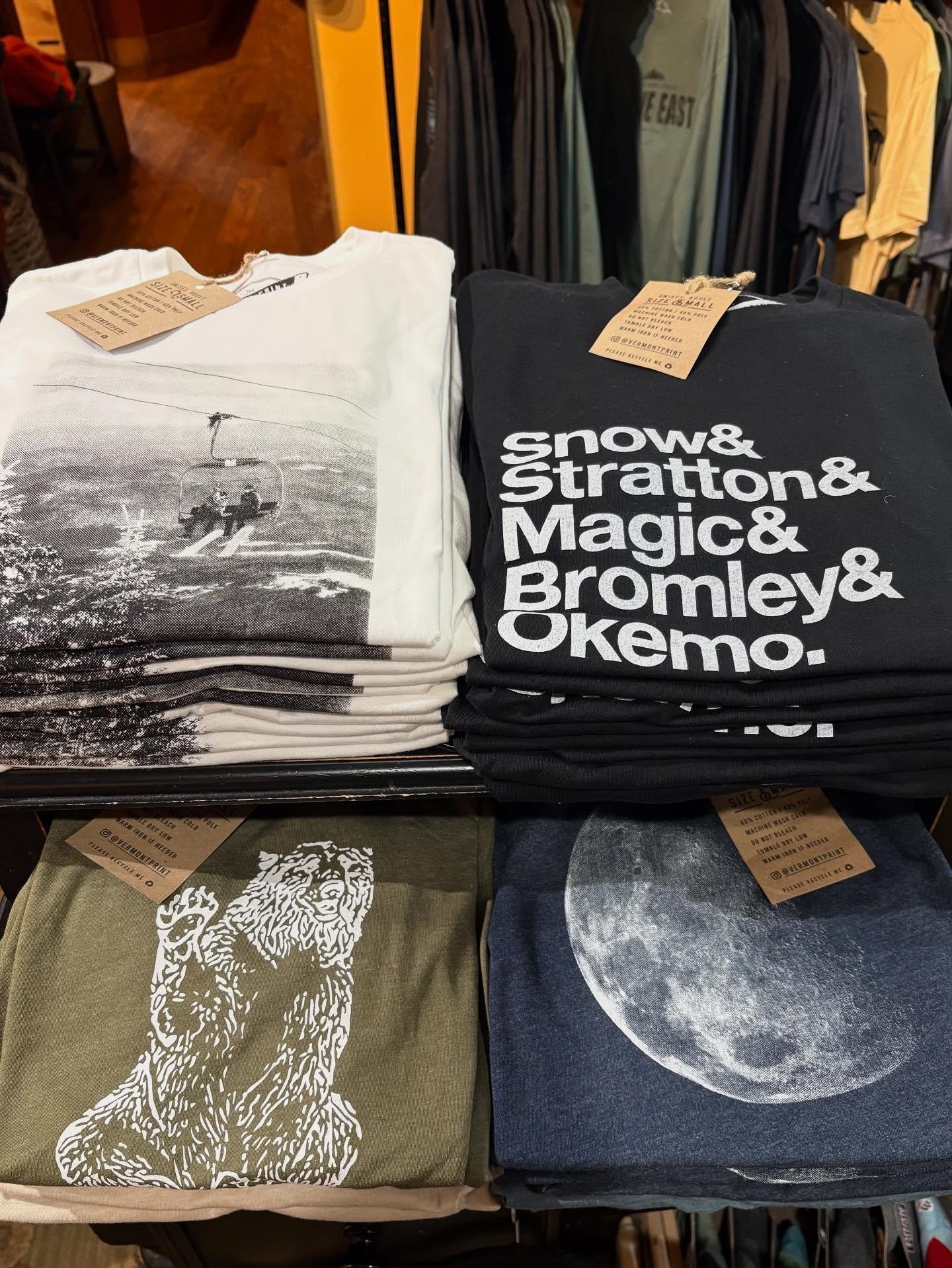 BIG NEWS!!! These next two weeks you can shop Vermont Print right here in Wilmington! 🤗 Swing by @villageroostvt to grab your small batch, hand-printed tees. There&rsquo;s limited stock, so get em before they&rsquo;re gone! 🍂🍁

#vermontprint #wilm