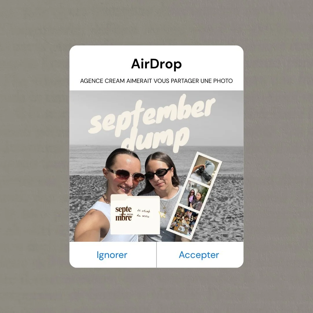 Septembre &eacute;tait LONG ou c&rsquo;est que nous ? 👀

mais c&rsquo;&eacute;tait tr&egrave;s cool, des tournages, des visios, des d&eacute;couvertes de nouveaux spots de t&eacute;l&eacute;travail, des derni&egrave;res sorties plage... 

on lui met