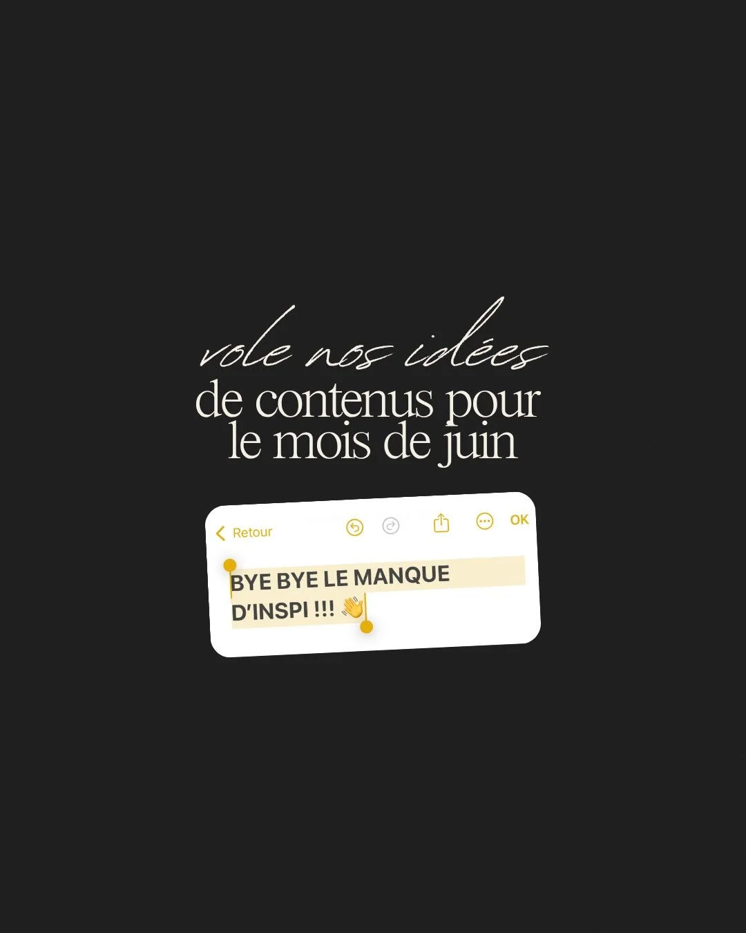 Juin, ce mois o&ugrave; les journ&eacute;es s&rsquo;allongent, o&ugrave; l&rsquo;envie de profiter du soleil prend parfois le dessus sur celle de cr&eacute;er du contenu&hellip;

Si ton inspiration est d&eacute;j&agrave; partie boire un cocktail en t