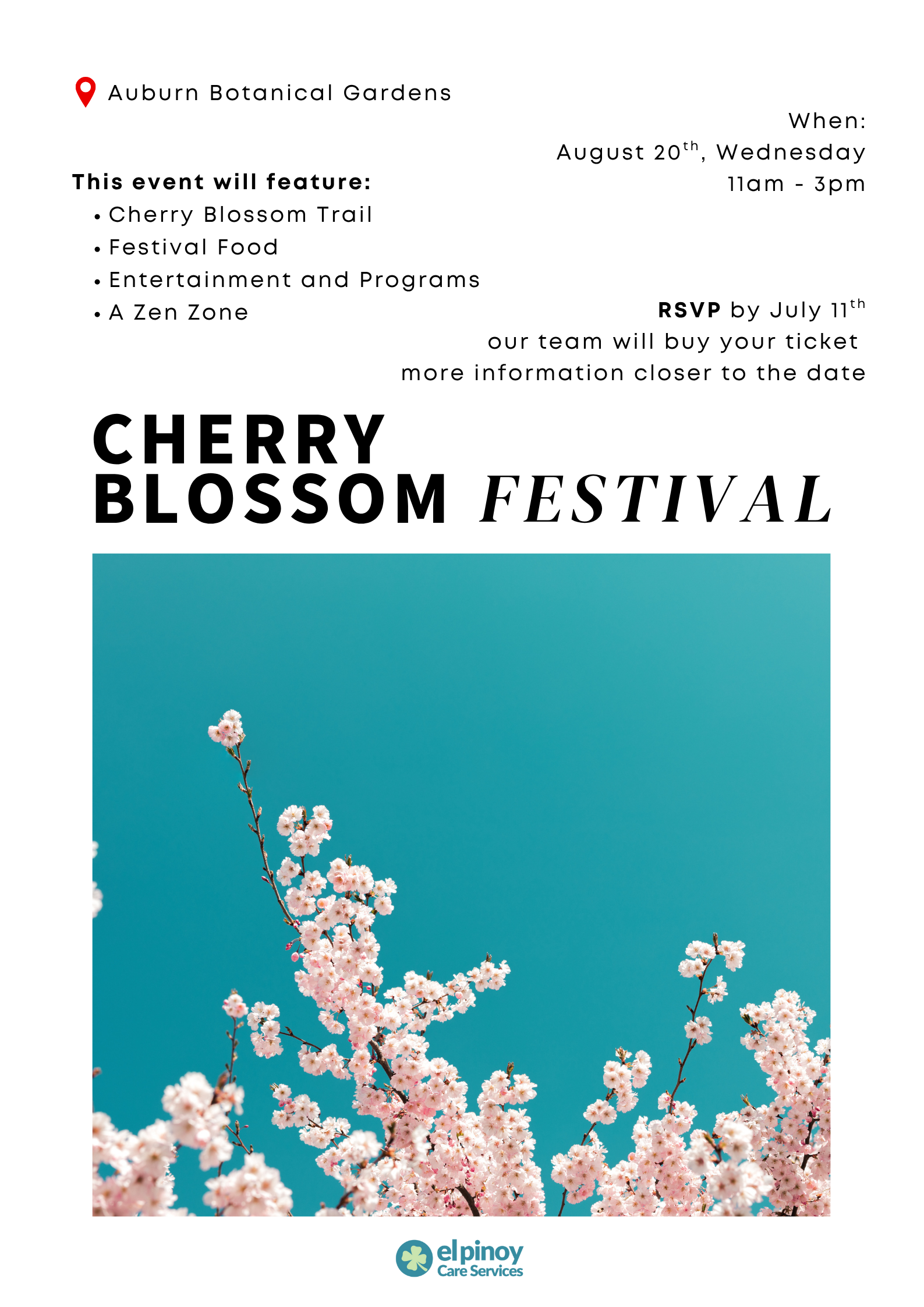 CHERRY BLOSSOM FESTIVAL OUTING