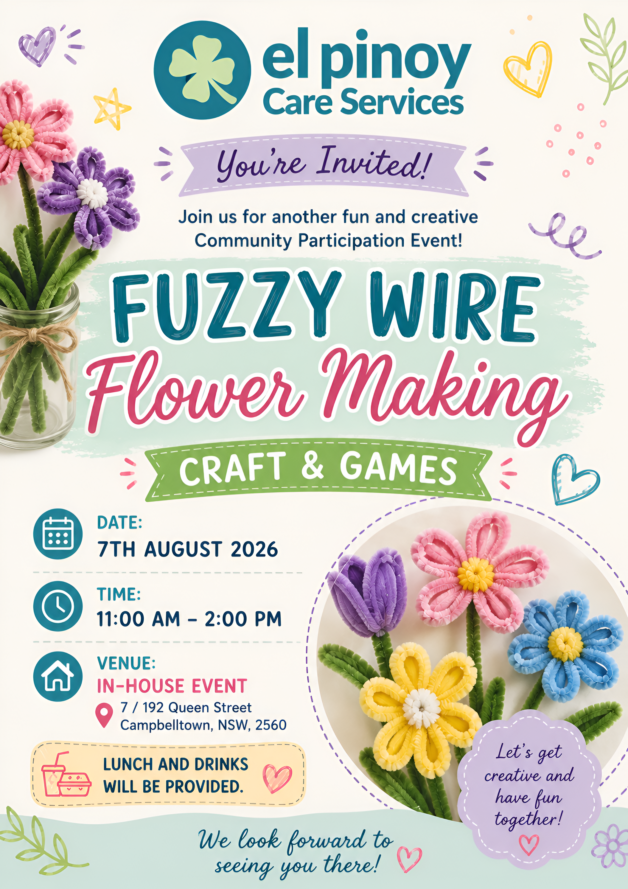 Fuzzy Wire Flower Making