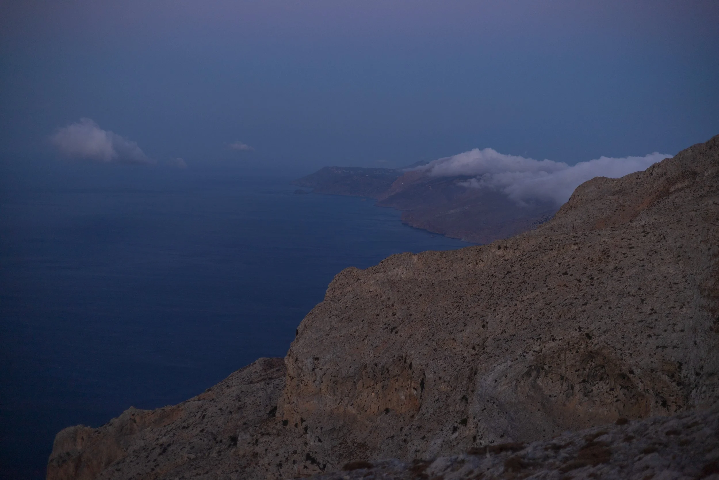The barren beauty of Amorgos stretching away to the south