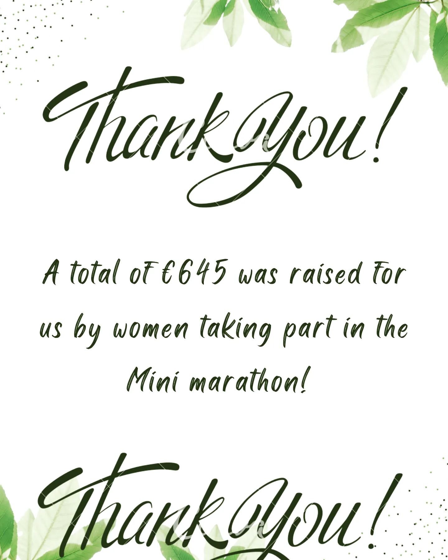 A massive thank you to everyone who took part in the Mini Marathon and raised money for us. 

Thanks to you all, you raised an amazing &euro;645!

We are so very appreciative to you all!

We are a small charity, so every little helps!

#ectopic #ecto