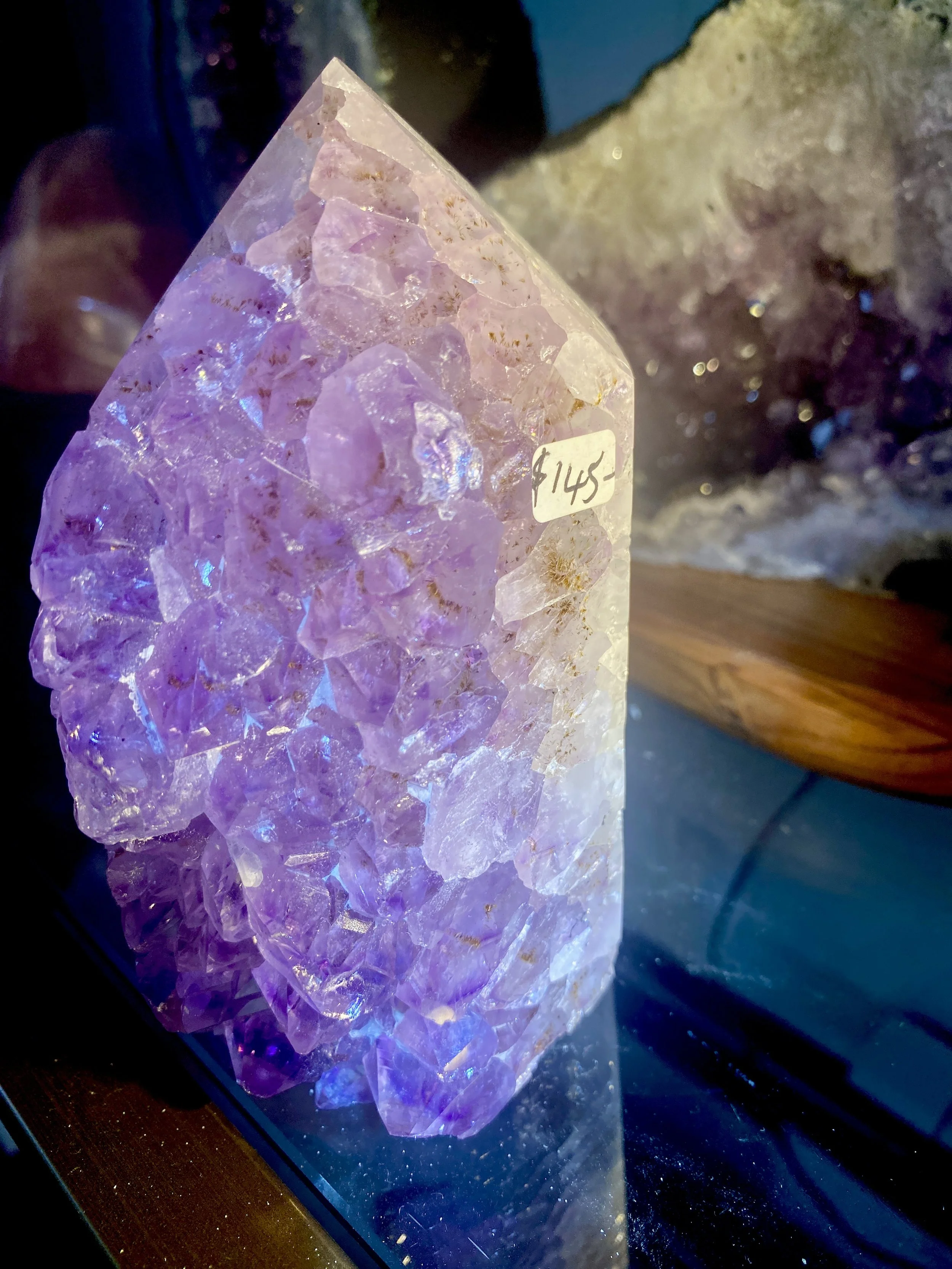 Agate Amethyst Crystal Point 001