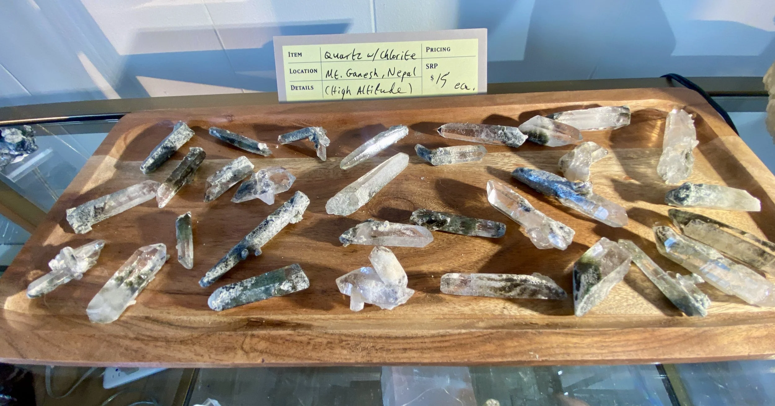 Item 8E - Quartz w/ Green Chlorite Points, Ganesh, Nepal 