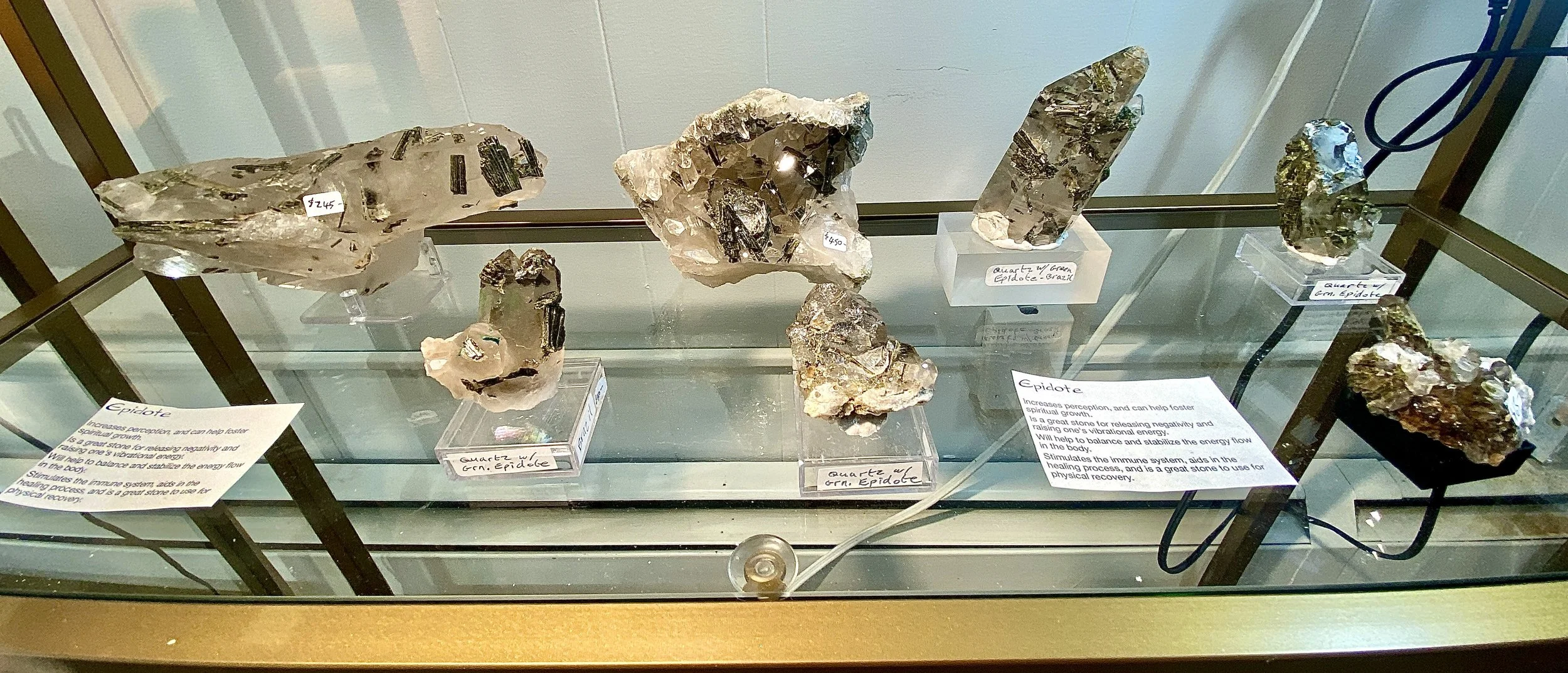 9B - Quartz W Epidote Points Group 2