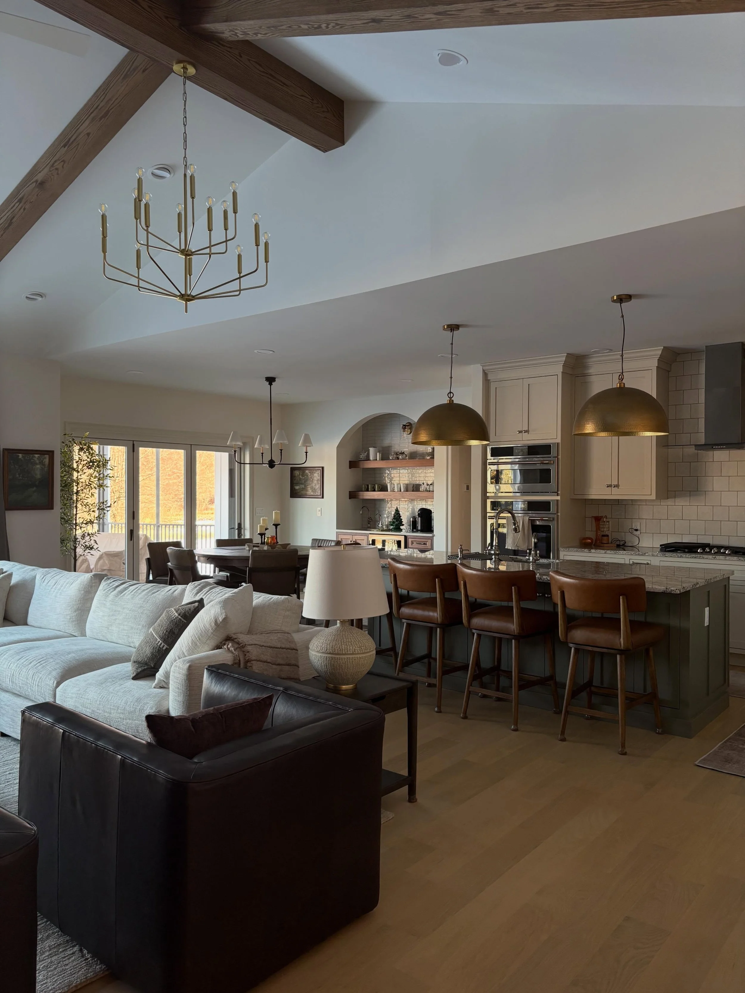Open concept kitchen design. 

We get a lot of questions about it. Mostly &ldquo;is it a mistake&rdquo;. And there&rsquo;s no right or wrong answer- the question truly is, &lsquo;does it work for you and your family?&rsquo;

Benefits are that everyon
