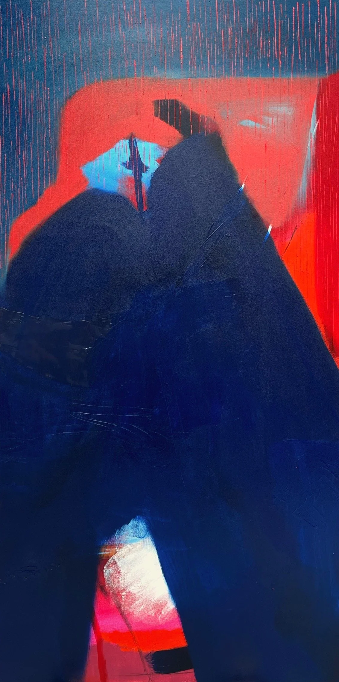 36 Years of Rubbish (1), 2023. Oil and cold wax on canvas - 36 x 72 in.