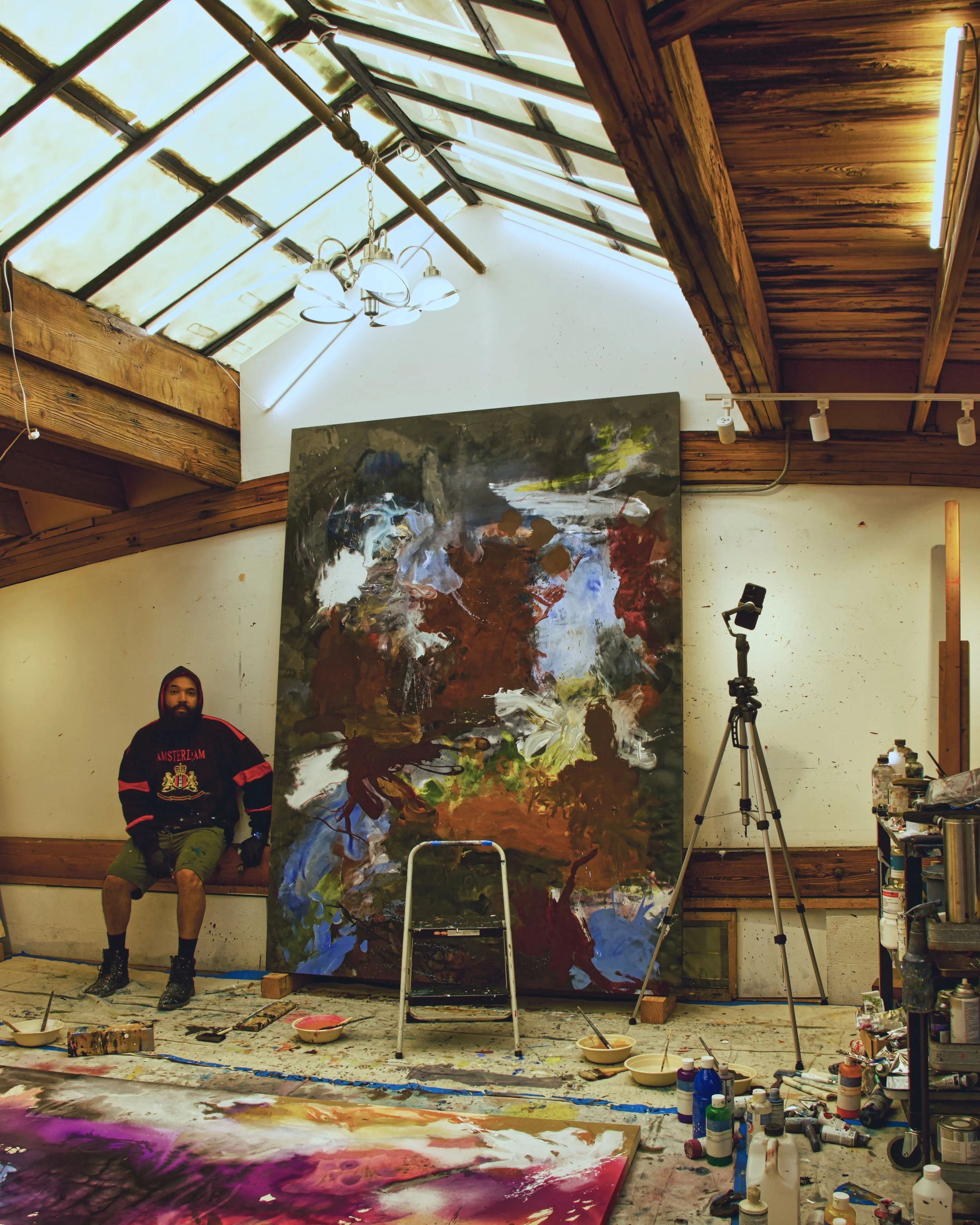 I’m a Chicago-based abstract painter working primarily at a large scale. My studio practice focuses on physical presence and paintings designed to exist within architectural environments rather than as decorative objects.

Chicago supports a strong c