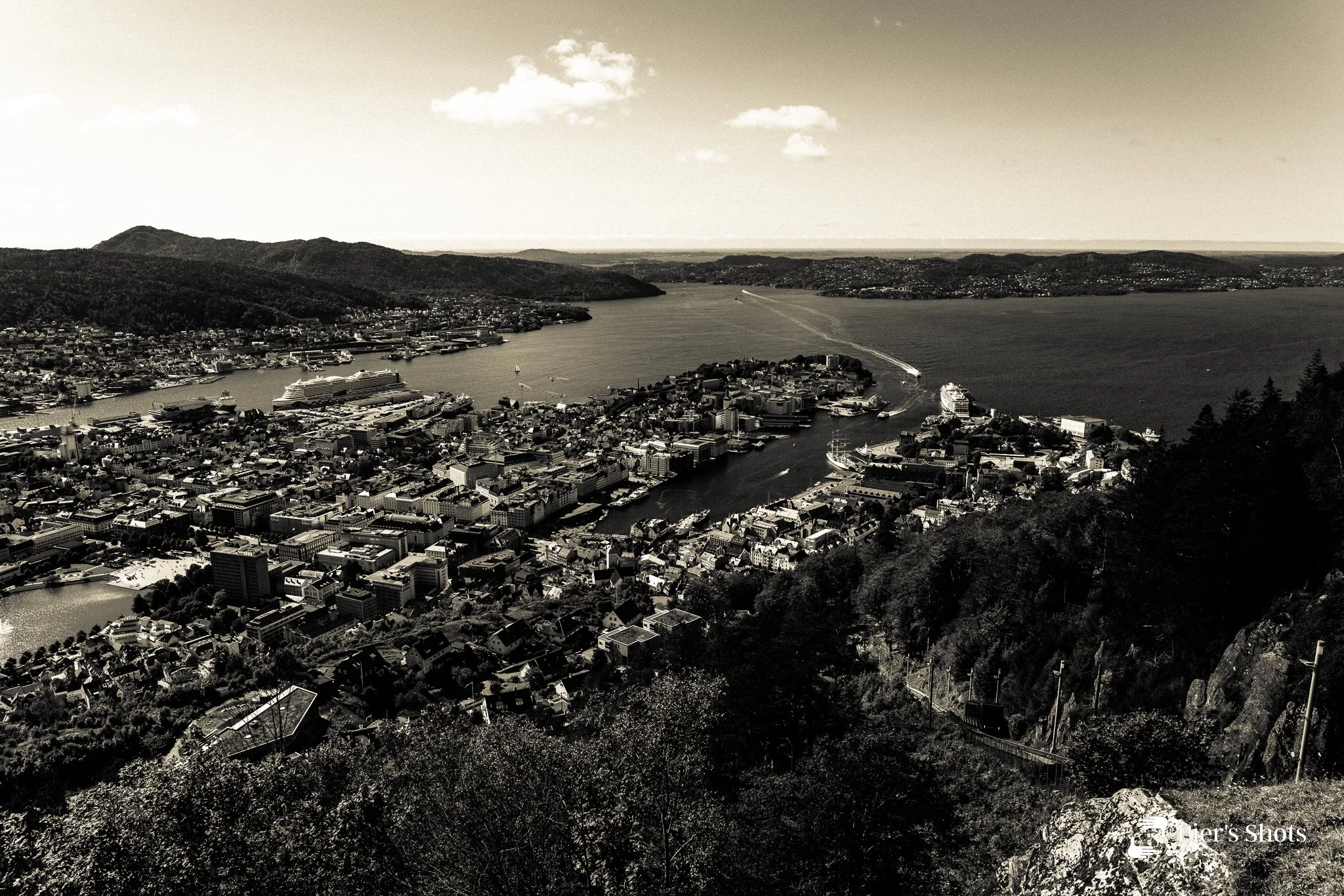Bergen dall'alto