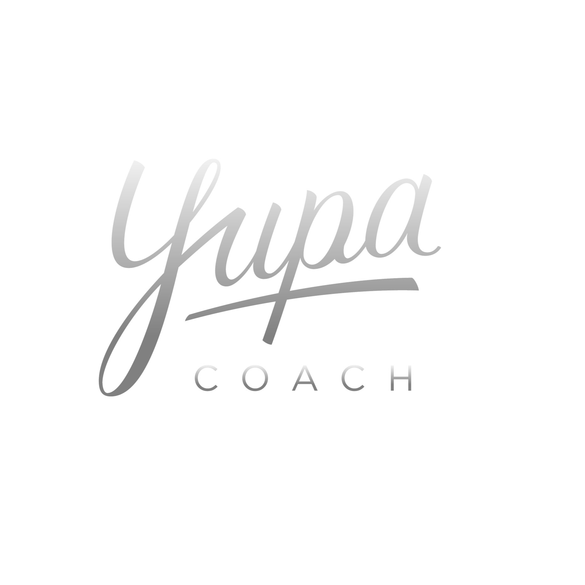 Logo for Yupa Coach with stylized text in gray and black.
